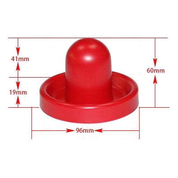 Set Ricambi Per Air Hockey - 4 Spingitori E 4 Dischi Neri, Disco 96 Mm, Spingitore Con Panno Velluto 64 Mm