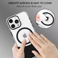 thumbnail image 4 of Magnetic Case for iPhone 16 Pro Max [Compatible with Mag-Safe] Clear Translucent Design Slim Fit Phone Case, Silky Touch Anti-Drop Shockproof Protective Cover Case for iPhone 16 Pro Max, Black, 4 of 8