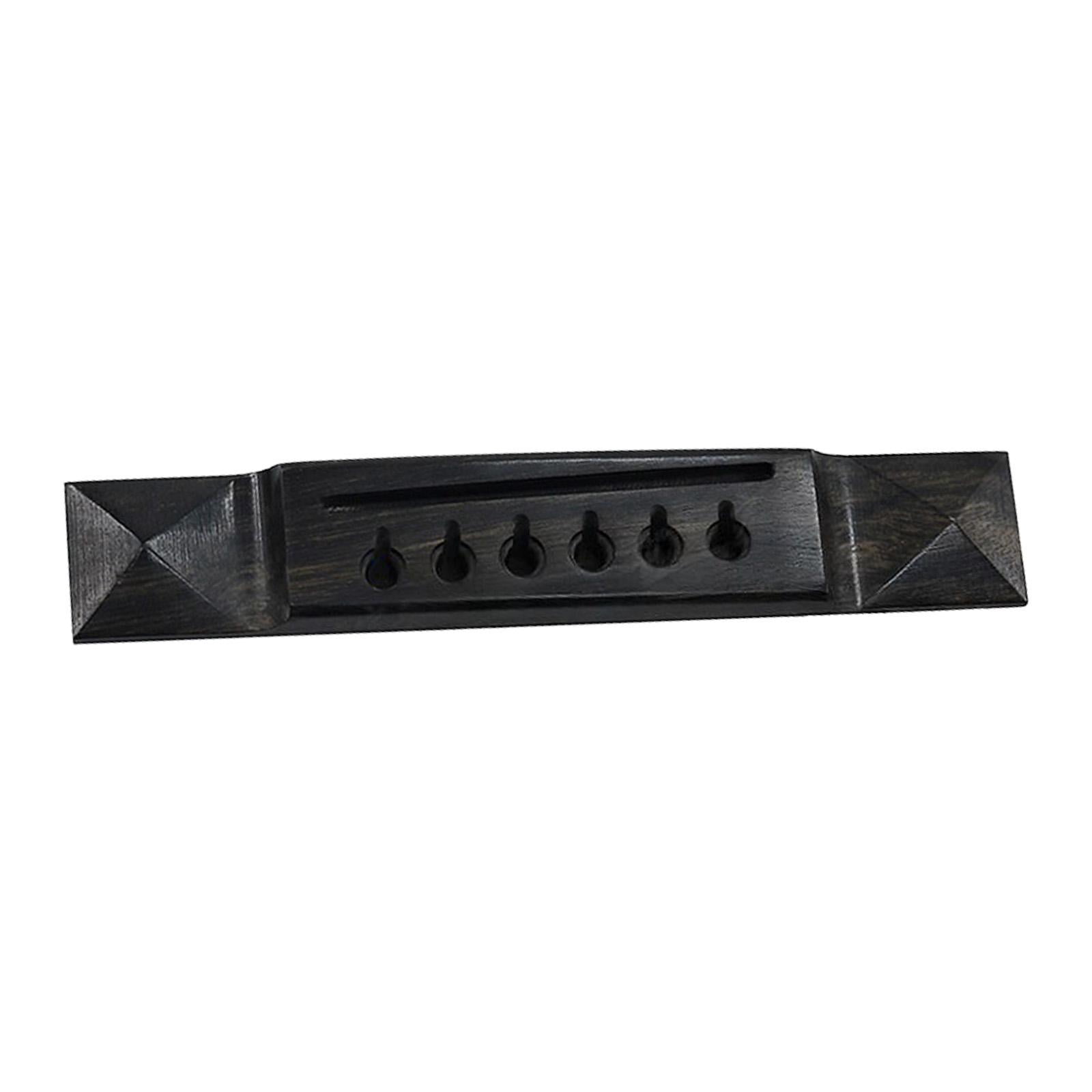 QSTDGVPW Acoustic Guitar Bridge Wood Universal Pyramid Saddle Musical Instrument Part for A Ebony