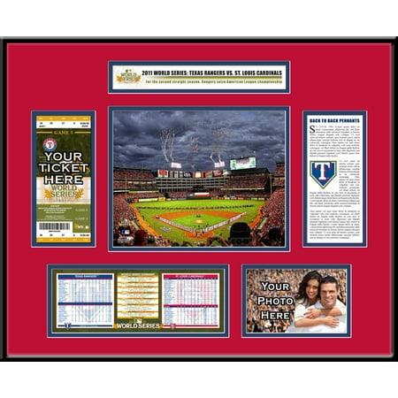 2011 MLB World Series Ticket Frame - Texas Rangers