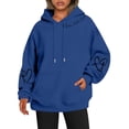 thumbnail image 1 of Sweat à Capuche Réversible Imprimé pour Femmes avec Poches Manches Longues Décontracté 100 pour Cent Polyester Vêtements d'Automne pour Adolescentes Petit Sweat à Capuche pour Femmes avec Fermeture Éclair, 1 of 3