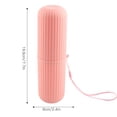 thumbnail image 5 of YAHHU Premium Travel Toothbrush Case Carrier Portable PP Slip Resistant Travel Toothbrush Cup with Cover, Pink (7.7 inches / 19.6 cm), Portable Storage Holder Box for Bathroom Organization, 5 of 9