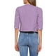 thumbnail image 3 of CHAQUETA DE JEAN CORTA SIN CUELLO PARA MUJERES CON MANGAS 3/4 EN MAGENTA TALLA M, 3 of 6