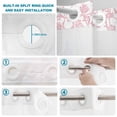 thumbnail image 4 of No Hook Shower Curtain, Pink Flower Shower Curtains for Bathroom with See Through Top Window, Vintage Farmhouse Boho Leaf Spring Solid Waterproof & Washable Bath Curtain 60"x72", 4 of 9