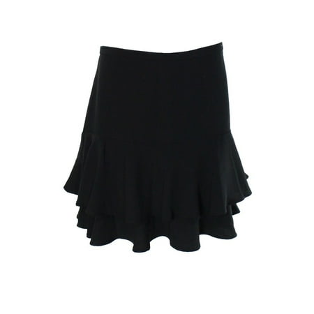 Lauren Ralph Lauren NEW Black Women's Size 14 Tiered Ruffled Flare Skirt $115