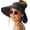 (Black)), variant on Sun Visor Hats for Women Wide Brim Ponytail Straw Beach Hat Packable Foldable UPF 50+ Floppy Travel Hats