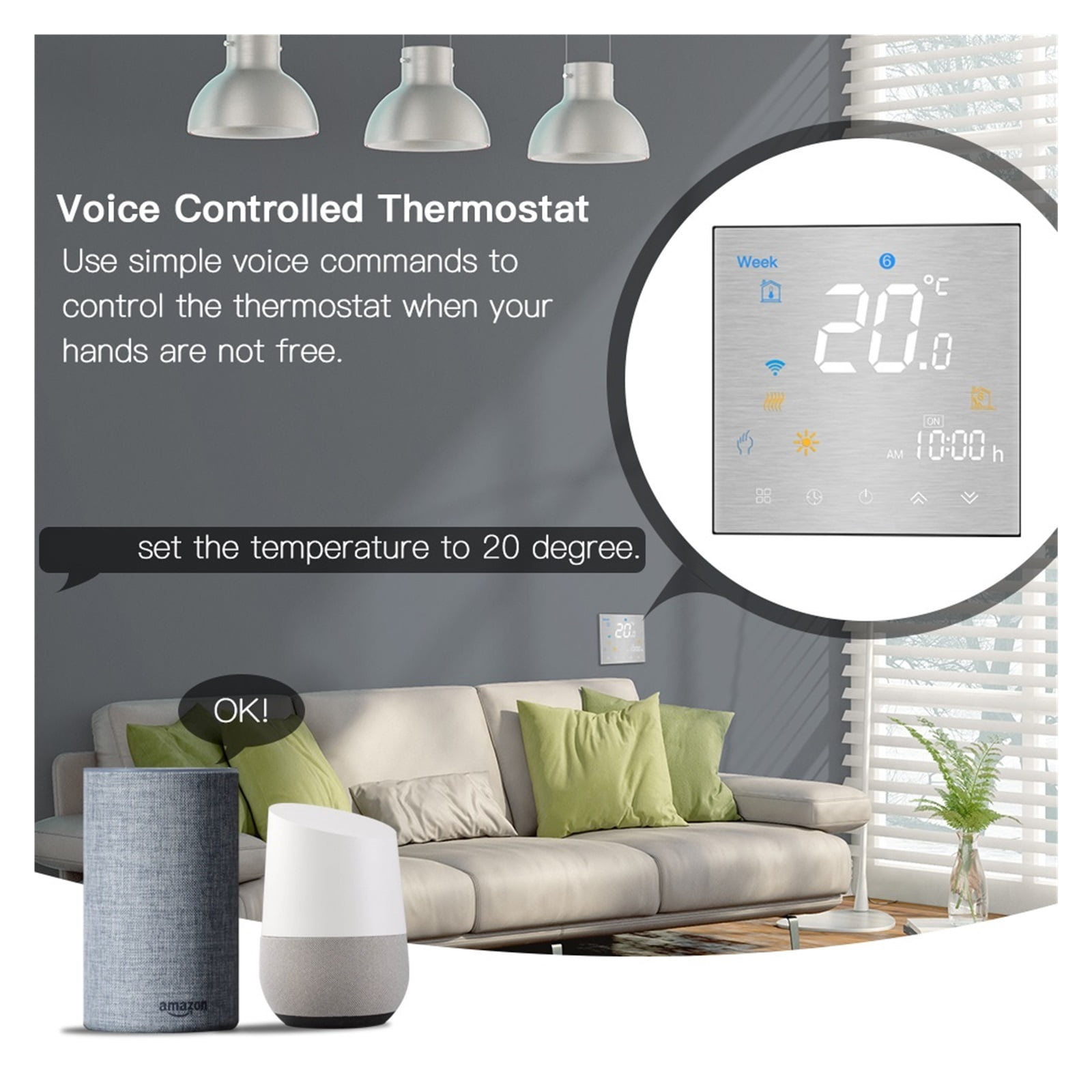 Smart Thermostat ,Temperature Controller For Water/Electric Floor Heating Water/Gas Boiler Home ,Temperature calibrating