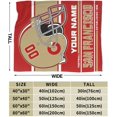 thumbnail image 5 of Custom San Francisco Blanket Personalized Throw Blankets Name Number Gifts for Men Women Boy Football Style Decor, 5 of 6