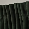 thumbnail image 5 of 3S Brother's Home Decorative Dark Green Curtains 100" Wide Extra Long Luxury Colors Linen Look Custom Made 5-25 Feet Made in Turkey Hang Back Tab & Rod Pocket Single Panel Home Décor (100"Wx240"L), 5 of 6