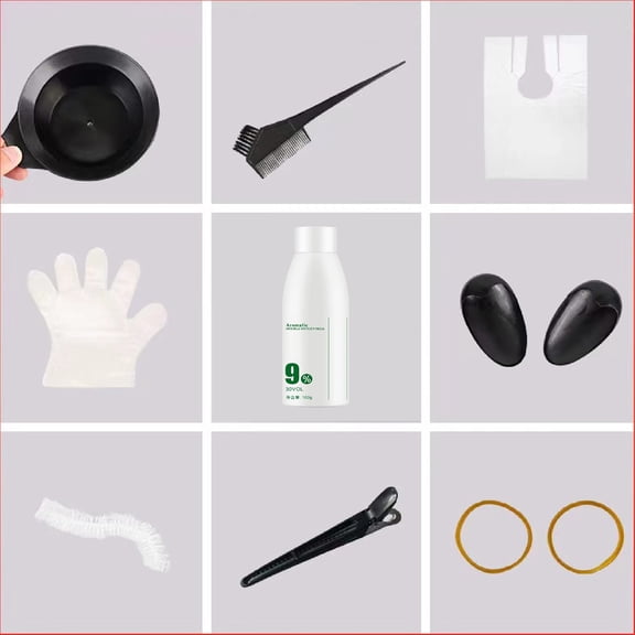 EDHITNR Hair Bleach Kit, Gentle No Damage Bleaching Cream with Developer, Complete Hair Lightening Tool Set for At-Home Salon Results, Includes Bowl Comb Cape Gloves