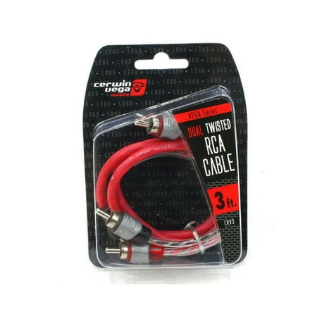 Cable Molded Ends - 2-channel 3 Foot Dual Molded Ends Cable Rca Stereo Cable Rca Audio - Red
