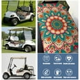 thumbnail image 6 of Golf Cart Front Seat Protector Mandala Pattern 51" x 31" - Soft Towel Cover for EZGO Yamaha Club Car Carts, 6 of 8
