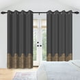 thumbnail image 3 of Black Blackout Curtains 2 Panels,Gold Boho Black Out Curtains,42x63 In,Window Curtains Drapes for Living Room Bedroom, 3 of 5