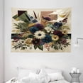 thumbnail image 2 of Ambesonne Floral Eucalyptus Tapestry Wall Hanging, Rustic Seasonal, 80"x60", Eggshell Maroon Green, 2 of 3