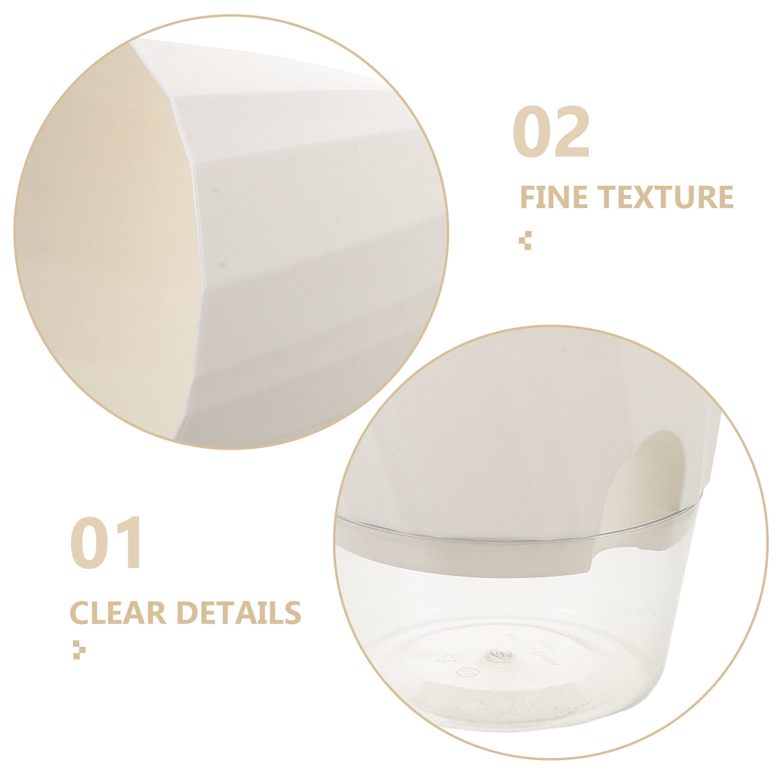 Homoyoyo 3-Pack Self-Watering Flower Pots White Plastic for Indoor and Outdoor Plants with Automatic Watering