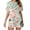 style-3, variant on Leopard Print Pattern Women's Ruffle Short Sleeve Tops And Shorts Cute Peeps Bunny Pajamas Sets
