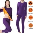 thumbnail image 5 of Liwarace Ultra Soft Microfiber Thermal Underwear for Women Thickened Microfiber Lambswool Thermal Underwear Set with Golden Fleece Lined, 5 of 20