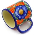 thumbnail image 2 of Polish Pottery 11 oz Mug (Flowers In Bloom Theme) Hand Painted in Boleslawiec, Poland + Certificate of Authenticity, 2 of 6