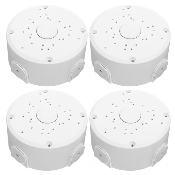 Topbathy 4Pcs White Plastic Reinforced Outdoor Cord Protector for Electrical Outlet and Cable Cover