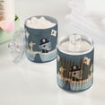 thumbnail image 2 of Yayeee 2 Pack Qtip Holder Bathroom Cotton Swab Canister with Lid Clear Dispenser Set, Cute Animals, 2 of 6