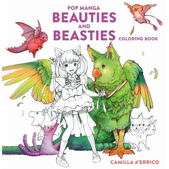 Pop Manga Beauties and Beasties Coloring Book, 80 pages (Paperback)