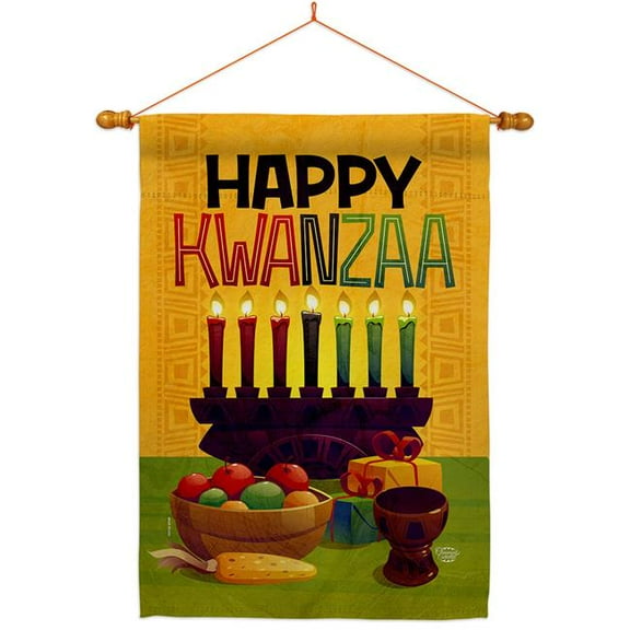 Ornament Collection HS190020-BO-03 28 x 40 in. Harvest Kwanzaa House Flag Set Black History Double-Sided Decorative Vertical Flags & Decoration Banner Garden Yard Gift