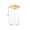 3 Tier-Bamboo Lid, variant on IWNTWY Qtip Holder Dispenser with Wood Lid, 3 Compartment Acrylic Bathroom Organizer for Cotton Swab, Cotton Pad