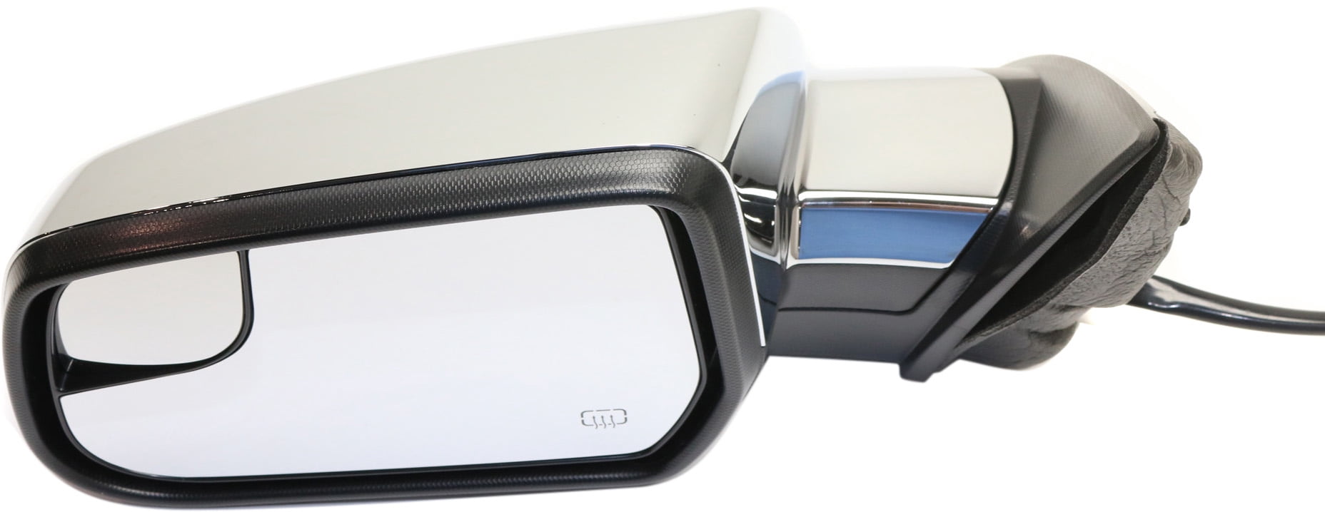Mirror Compatible With 2010-2017 Chevrolet Equinox GMC Terrain Left Driver Side Heated w/ Blind Spot Corner Glass Chrome Kool-Vue