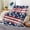 Multi-color, variant on July 4th Party Throw Blanket Blue Blanket Flannel Bed Blanket American USA Flag Day Theme Blue Red Stars Lightweight Throw Blanket for Couch Sofa-Independence Day Collection