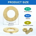 thumbnail image 2 of Uxcell Brass Flat Washer, 1/2" OD x 1/4" ID x 1.5mm Fenders Washers Assortment M6 Washer for Bolts,38 Pack, 2 of 6