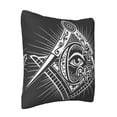 thumbnail image 2 of ZICANCN Mason Black Decorative Throw Pillow Covers, Bed Couch Sofa Decorative Knit Pillow Covers for Living Room Farmhouse, 16"x16", 2 of 8