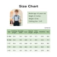 thumbnail image 5 of SANMIO Toddler Baby Boy Clothes Suit Gentleman Wedding Formal Dress Outfits,  Shirt with Bowtie + Suspender Pants 1-5 Years, 5 of 6