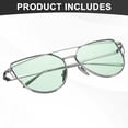 thumbnail image 3 of Sunglasses for Women Men, White Copper & AC Resin Metal Colorful Frog, Green, 3 of 6