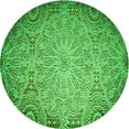thumbnail image 1 of Ahgly Company Indoor Round Patterned Green Area Rugs, 3' Round, 1 of 6