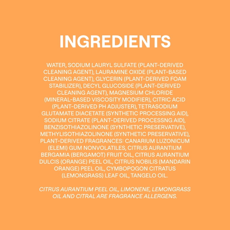 Seventh Generation Dish Liquid Soap Dishwashing Soap Clementine