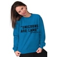 thumbnail image 4 of Unicorns Are Lame Said Nobody Ever Women Crewneck Sweatshirt Brisco Brands S, 4 of 6