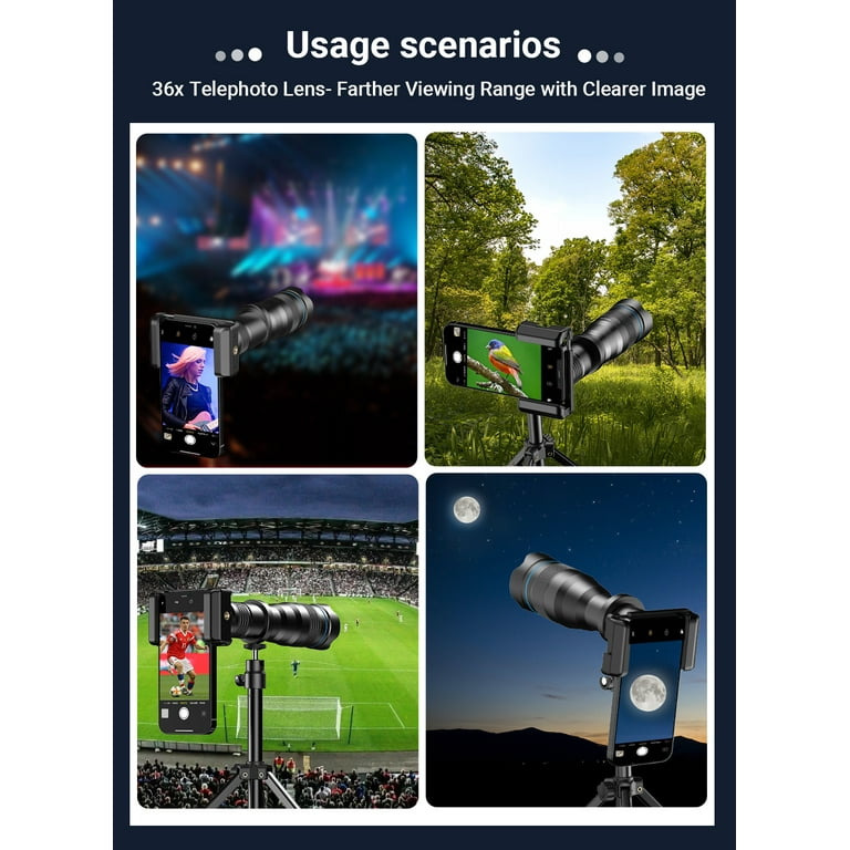 APEXEL New 36X Powerful Telephoto Lens 4K HD Monocular Telescope
