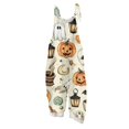 thumbnail image 4 of Halloween Jumpsuits for Women, One Piece Sleeveless Pumpkin Print Rompers Pants, Adjustable Strap Baggy Overalls, Wide Leg Jumpsuit Baggy Harem Pants, Summer Fall Outfits, Beige L, 4 of 7