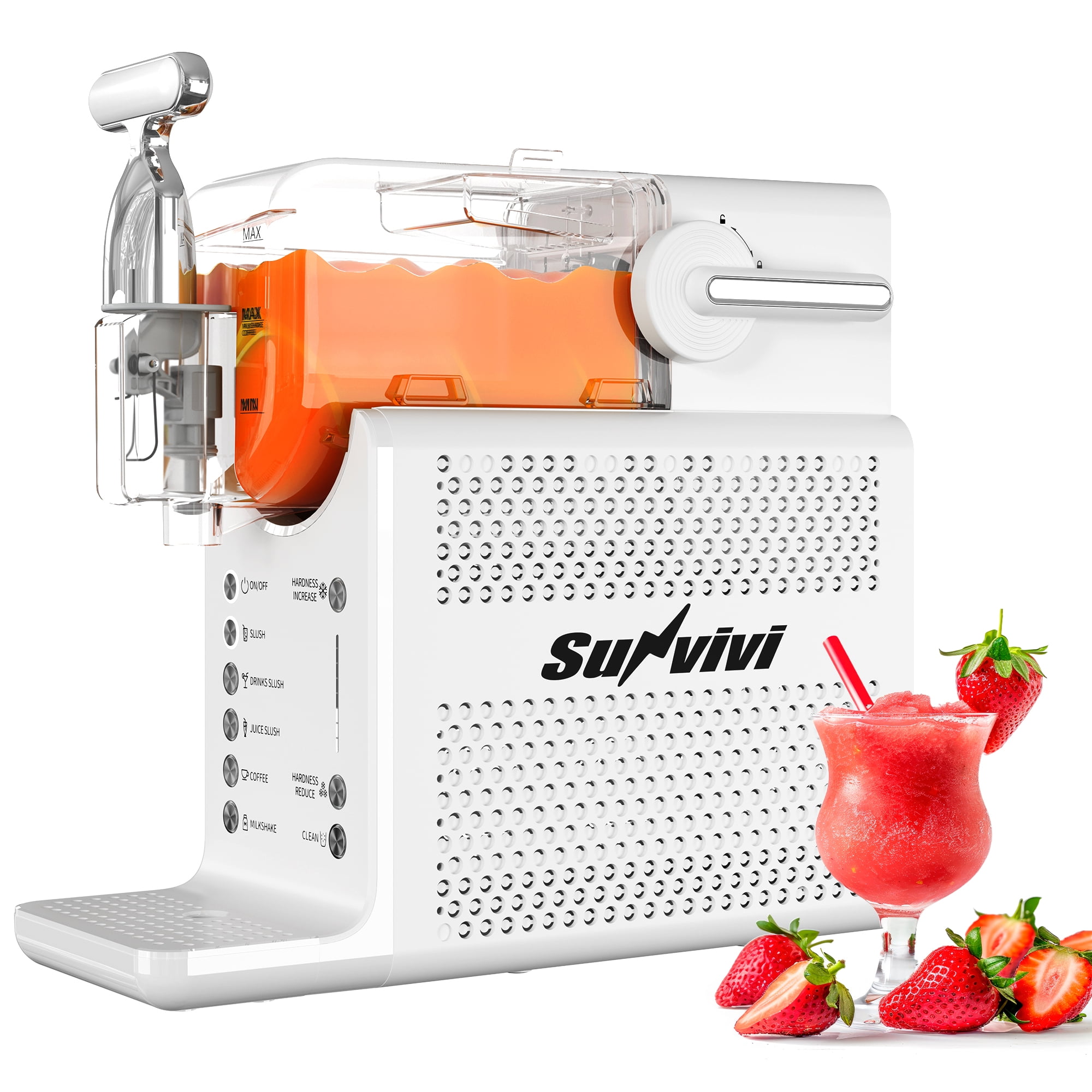CozyHom Slushie Machine for Home: 68oz Single-Tank Frozen Drink Maker with Rapid Chill Technology, Self-Cleaning System & 5 Drink Modes, Keep Drinks Cold up to 12 Hours, ETL Certified, White