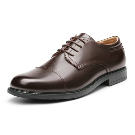 

Bruno Marc Men s Oxford Classic Lace Up formal Dress Shoes Downing-01 Dark/Brown Size 14