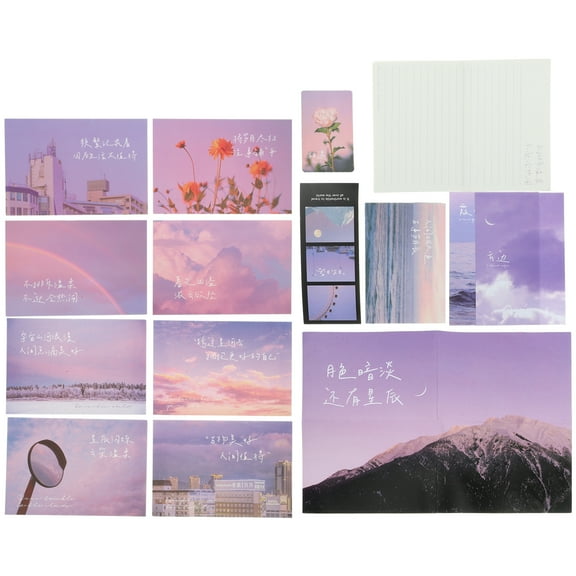 unbranded Letter Supply Blank Writing Paper Packing Tape Sticky Sticker Purple