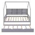 thumbnail image 6 of Bellemave Full House Bed with Trundle and Storage Shelves, Playhouse Bed Frame, Montessori  Bed (Gray), 6 of 12
