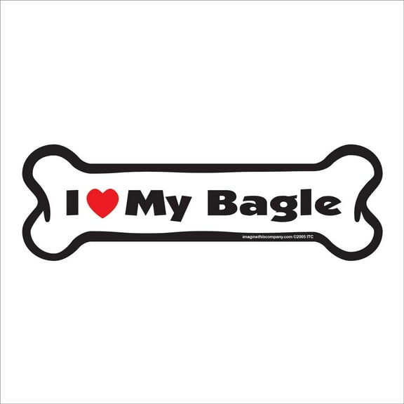 I Love My Bagle Bone Magnet