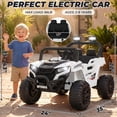 thumbnail image 2 of Ktaxon 12V Kids Electric Ride On Car w/ Parent Remote Control, Bluetooth, Lights, 3 Speeds, Powered Wheel Ride On Toy for Boys & Girls Ages 2-6, White, 2 of 9