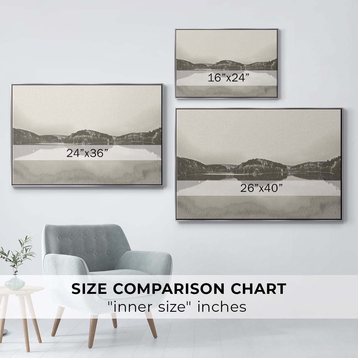 Vintage Landscape-CCCLXXIV By Wexford Home Framed in Silver Wood Gallery Wrapped Canvas 17 in. x 25 in.