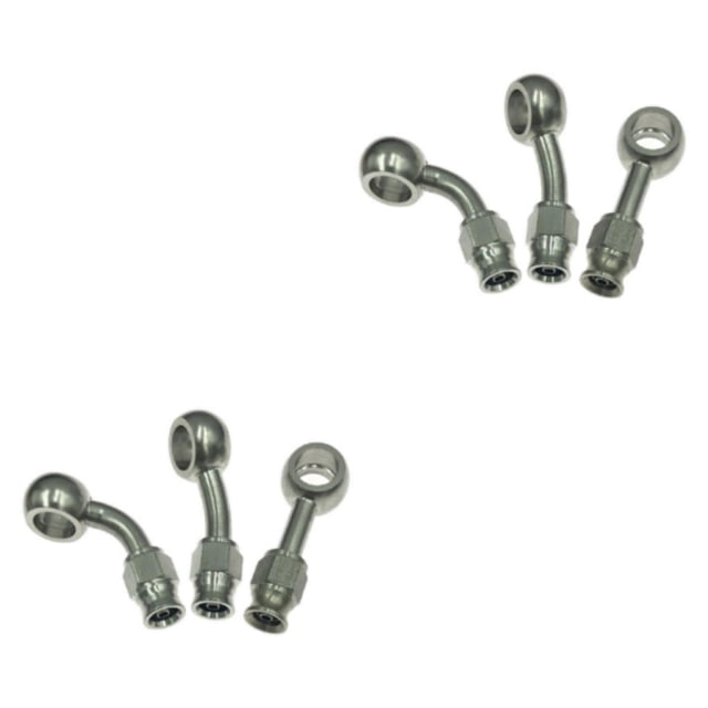 ZheElen Versatile Stainless Steel Brake Hose End Fitting Adapter for Car Motorcycle Auto Style A 2Set