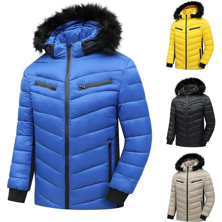 Winter Coat for Men Midweight Hood Fashion Parka Coat Packable Pufffer Jacket Warm Winter Casual Down Coats