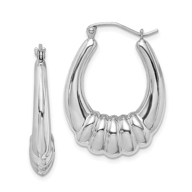 Bonaluna Heart Shaped Hoop Earrings – Gold Or Silver Rhodium Plated, Lightweight Statement Earrings For Women 4 thumbnail image