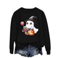 thumbnail image 5 of Sweatshirt for Women Perfect For Daily Wear or Loungewear! The Best Choice for Halloween M Blue Halloween Sweatshirt, 5 of 5