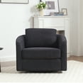 thumbnail image 5 of MINCETA Accent Chairs,Oversized 360 Swivel Armchair(Seat Area:25.6"D x 26.8"W),Modern Comfy Reading Chairs for Living Room with Metal Base,Performance Fabric in Charcoal Gray, 5 of 5